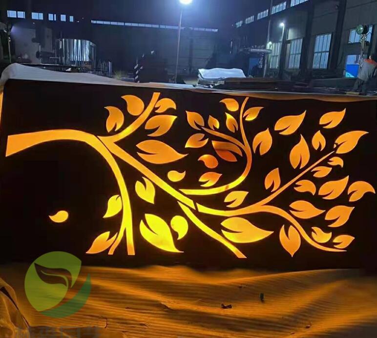 芒康耐候钢板灯箱